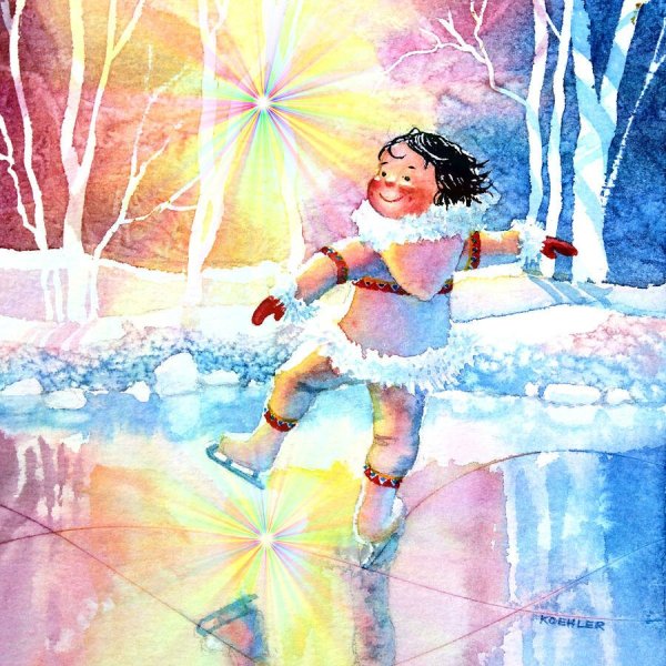 Иллюстратор Hanne Lore Koehler фигуристы