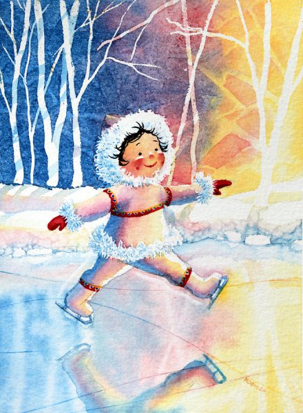 Иллюстратор Hanne Lore Koehler фигуристы