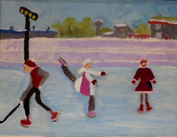 Дети на катке картина