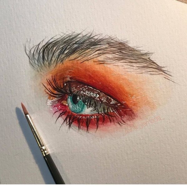 Глаз гуашью