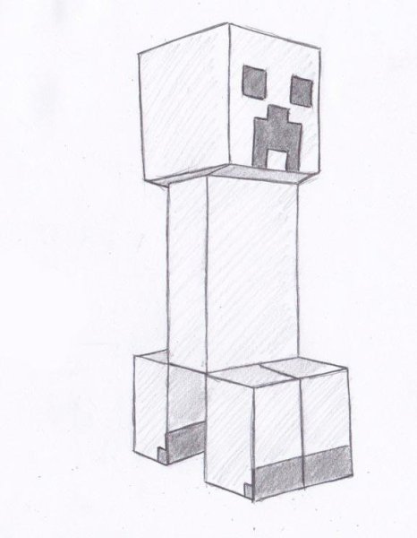 Рисунок майнкрафт карандашом