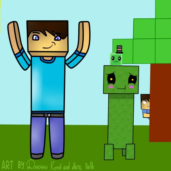 Рисование по клеточкам карандашом майнкрафт