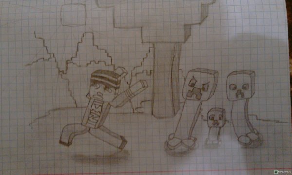 Рисунки майнкрафт для срисовки