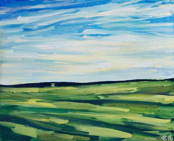 Поле гуашью