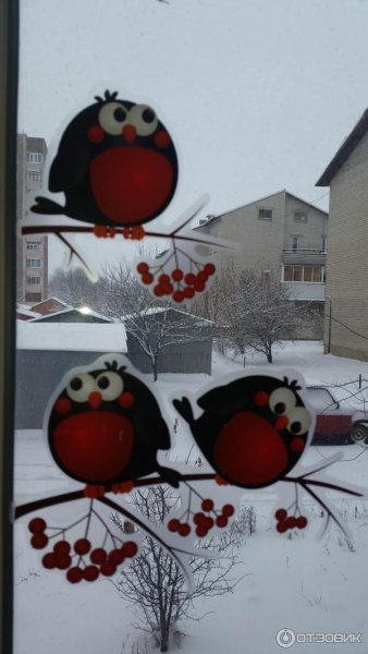 Снегири на окна