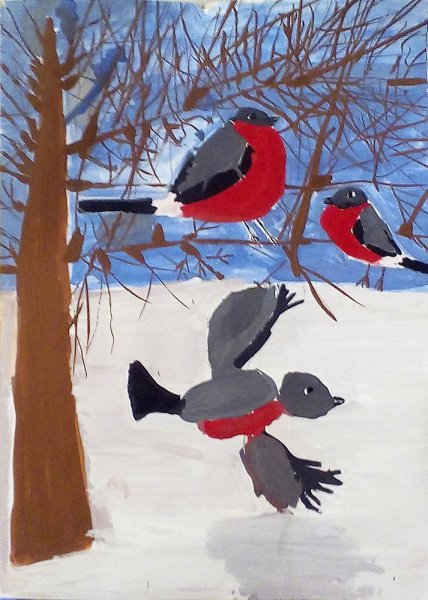 Снегири на окна к новому году