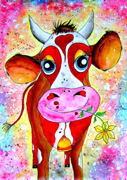 Рисунки в стиле коровы