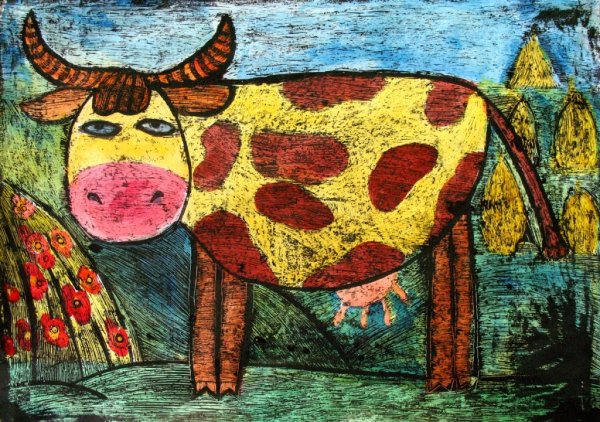 Детские рисунки коровы
