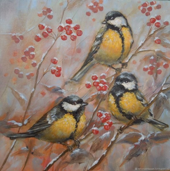 Синица лазоревка картины