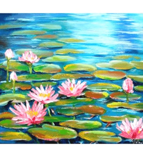 Кувшинки акварелью