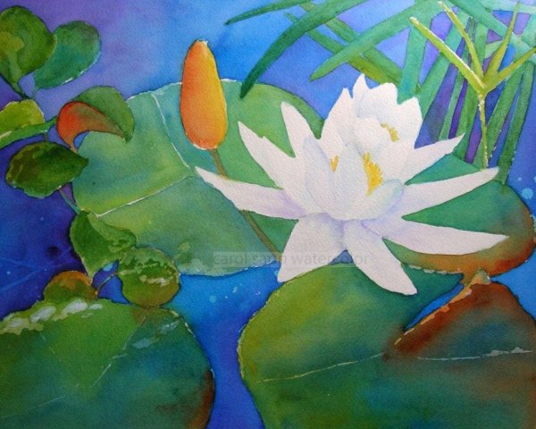 Лотос цветок энкаустика