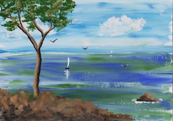 Уроки рисования для детей красками