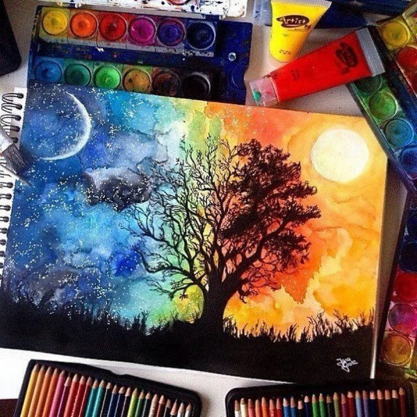 Рисование гуашью