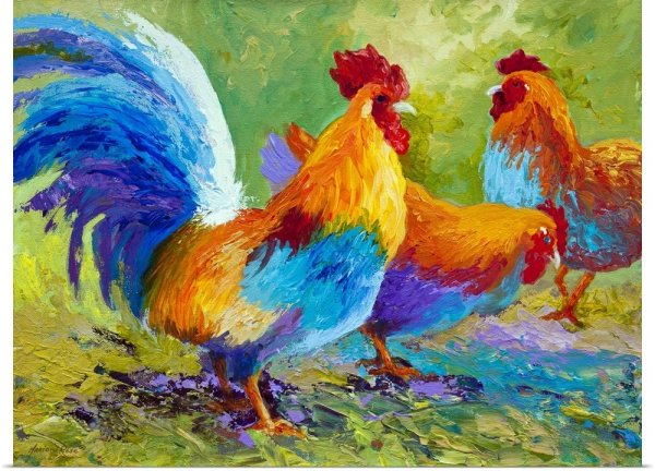 Петух и краски