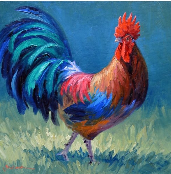 Петушок живопись