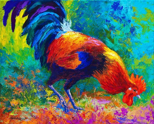 Петушок живопись