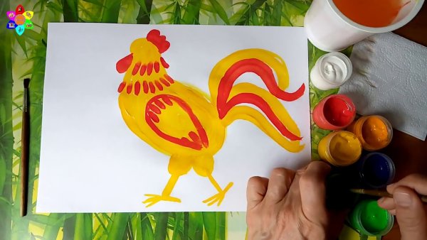 Рисование в ср гр петушок