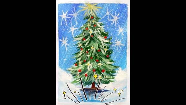 Рисование Новогодняя елка