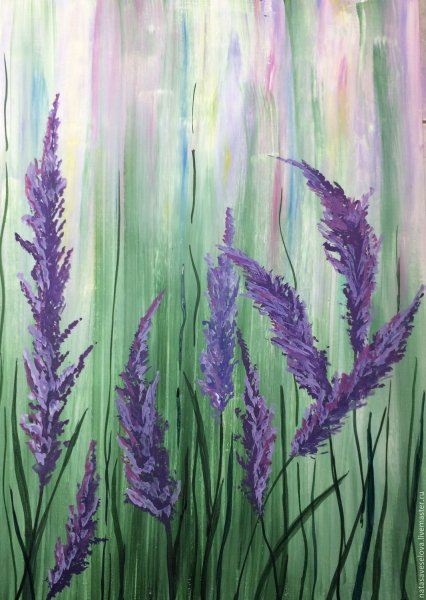 Лаванда акрилом