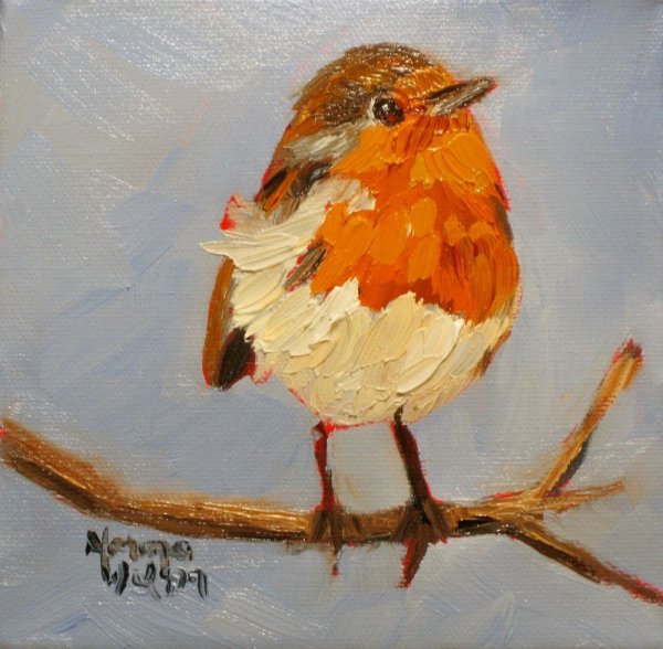 Этюды птиц гуашью