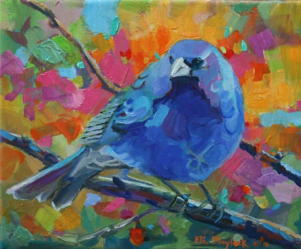 Птицы гуашью