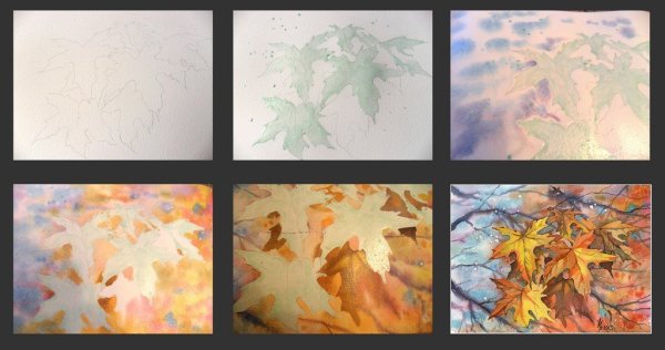 Многослойная техника акварели (лессировка)