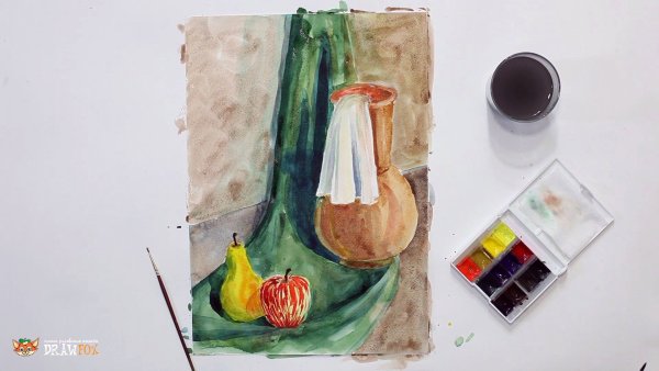 Техника лессировка акварелью натюрморт