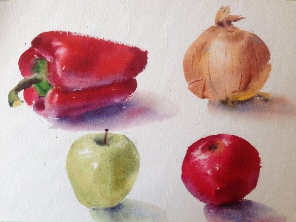 Гомзина Галина акварель натюрморт