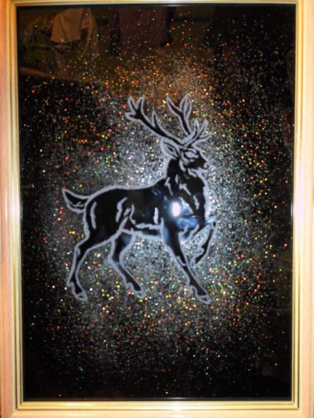 Олень на стекло