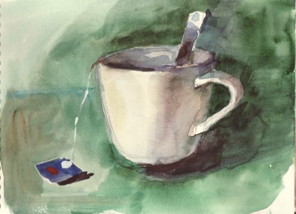 Этюды акварелью натюрморт