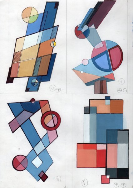 Композиция из геометрических фигур