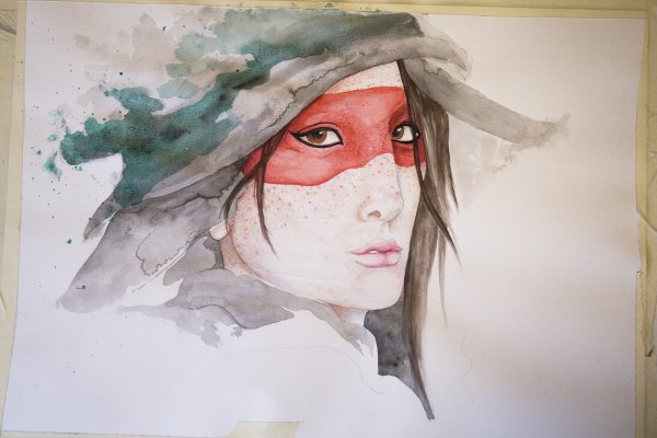 Лицо акварелью для начинающих