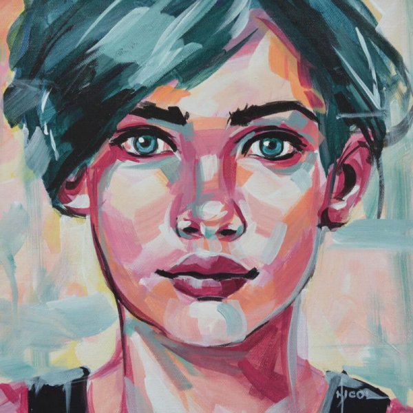 Портрет гуашью