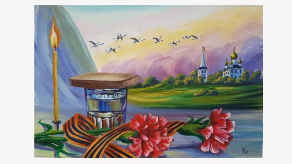 День Победы рисунок гуашью