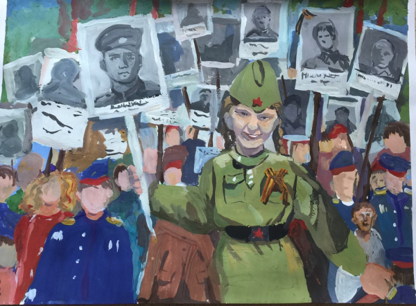 Рисунки на тему Бессмертный полк