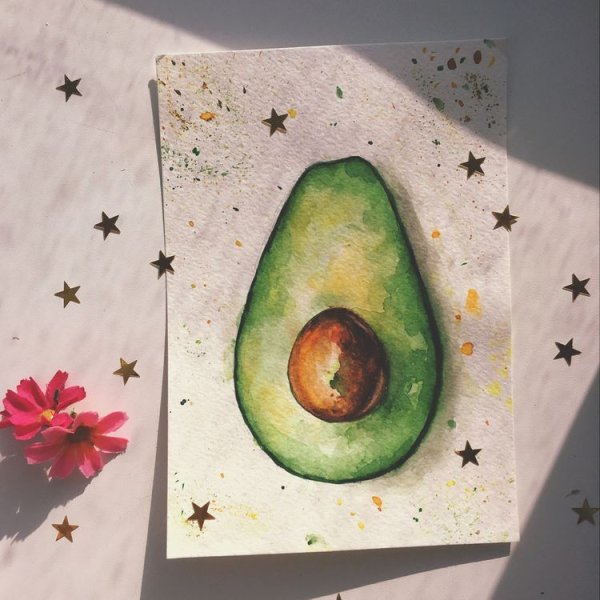 Идеи для скетчбука авокадо