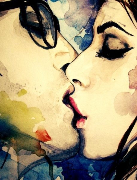 Романтичная картина акрилом