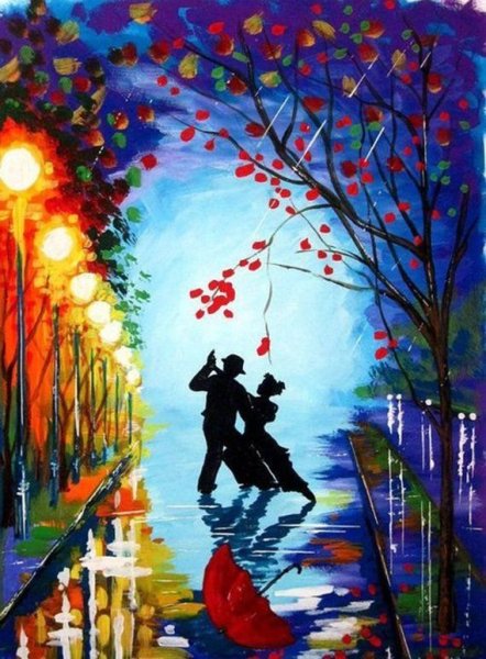 Мужчина и женщина акварель