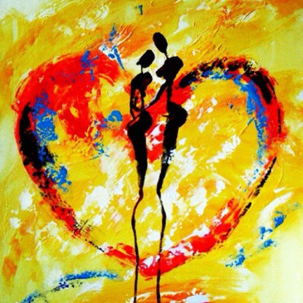 Поцелуй акварель