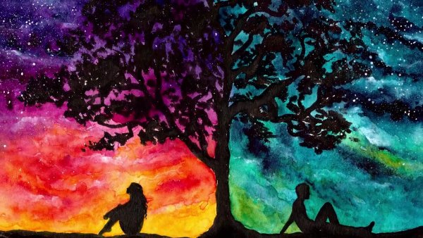 Любовь акварель