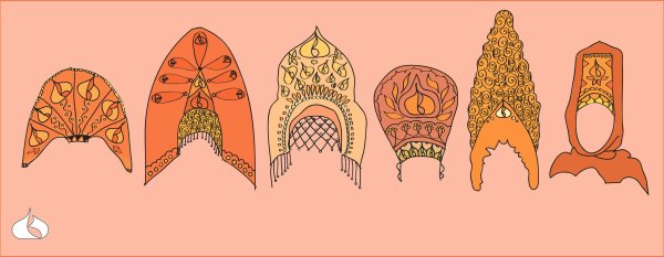 Кокошник древней Руси рисунок