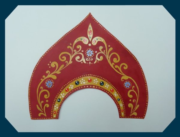 Русский орнамент кокошник царевны