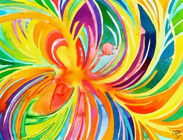 Картины в радужных тонах