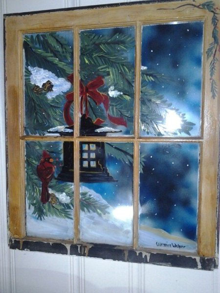 Новогодние рисунки на окнах