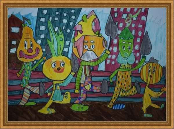 Рисование Чиполлино в старшей группе