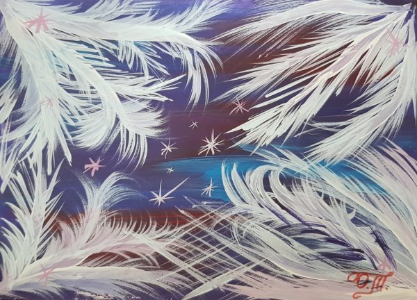 Стилизованный зимний пейзаж