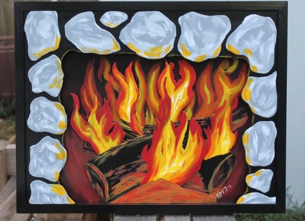 Огонь красками