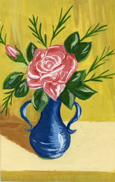 Цветы для мамы гуашью