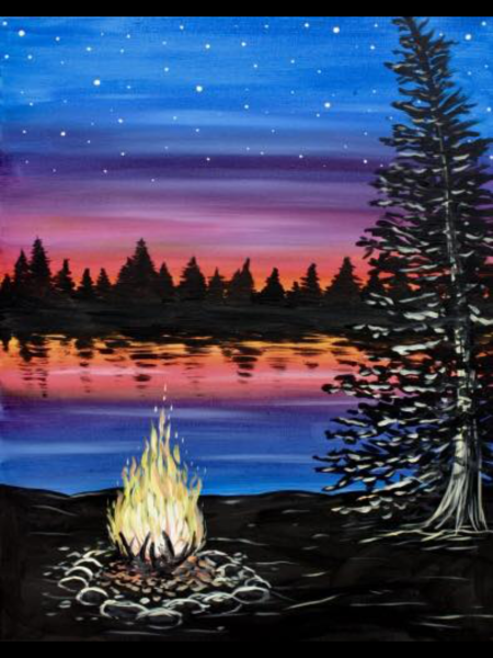 Огонь гуашью