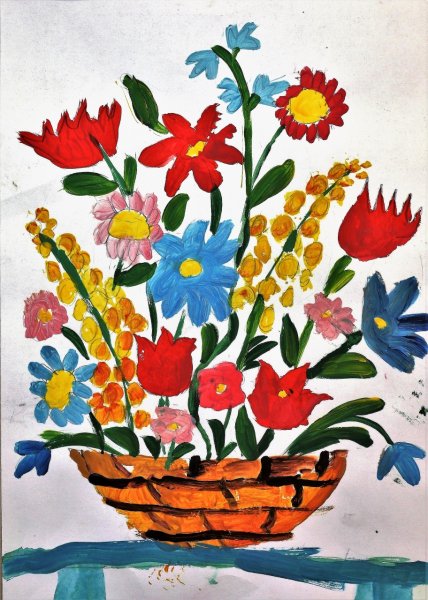 Рисунки гуашью цветы